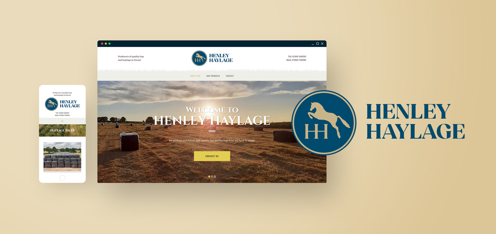 Henley Haylage logo and website